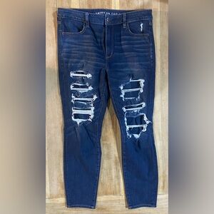 American Eagle Outfitters high-rise distressed Jeggings (14 Short)